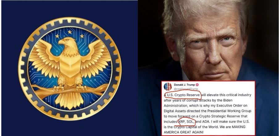 Donald Trump announces $USCR (United States Crypto Reserve) Including XRP, ADA, and US based tokens